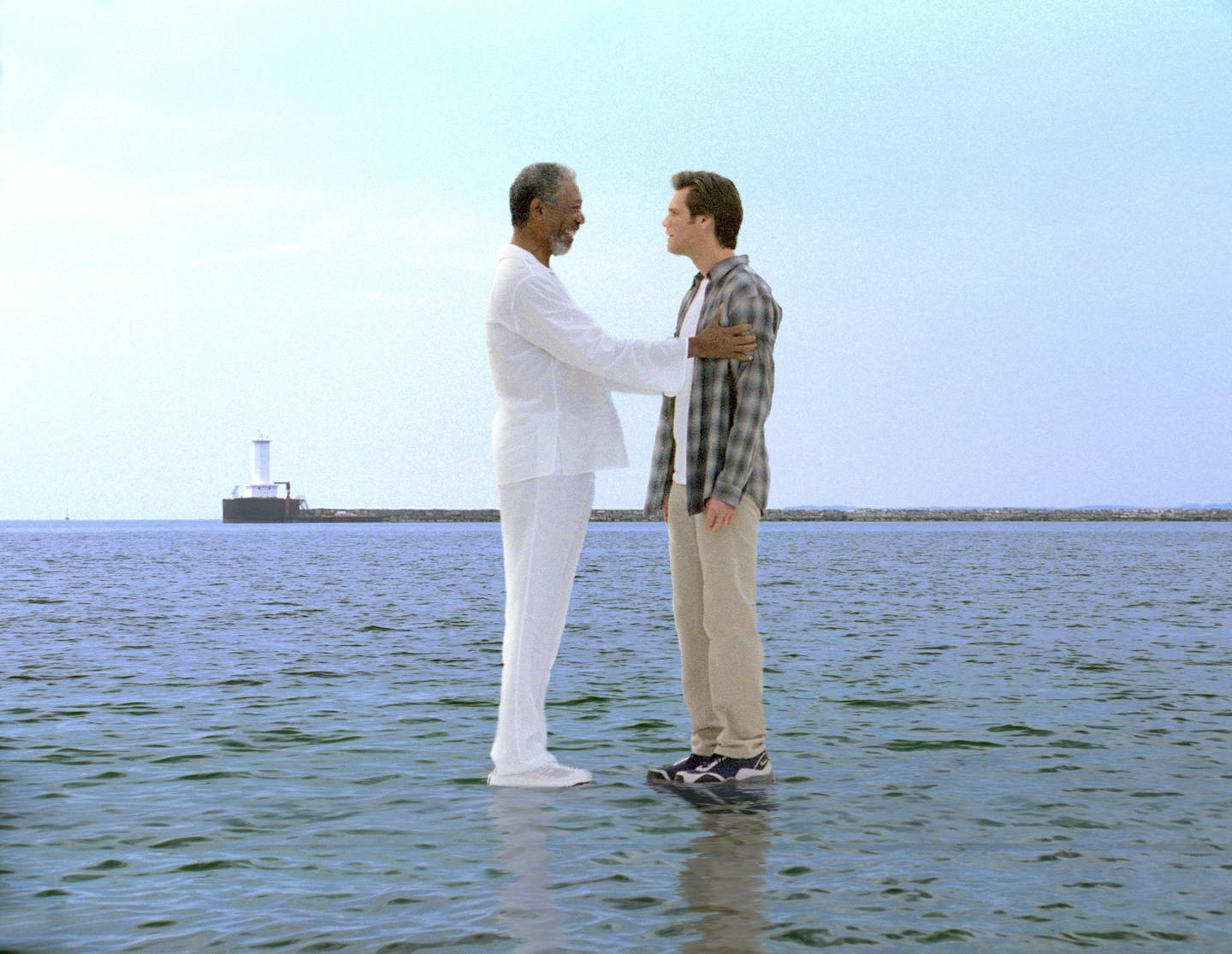 Morgan Freeman and Jim Carrey in "Bruce Almighty"