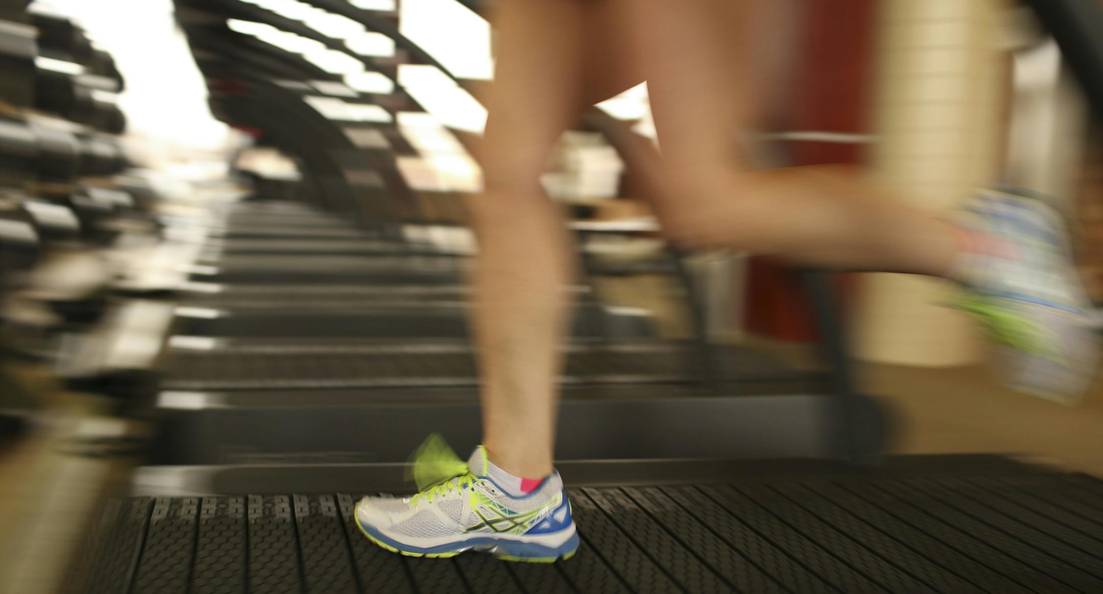 Life Time Fitness employee Jennifer Huffman-Skoglund ran on a treadmill at the company's Eden Prairie club Monday afternoon. ] JEFF WHEELER ï jeff.wheeler@startribune.com Chanhassen-based Life Time Fitness Inc. announced Monday, March 16, 2015 that it has agreed to be sold for more than $4 billion to private-equity investors. Monday afternoon, users were working out at the company's showcase fitness club in Eden Prairie.