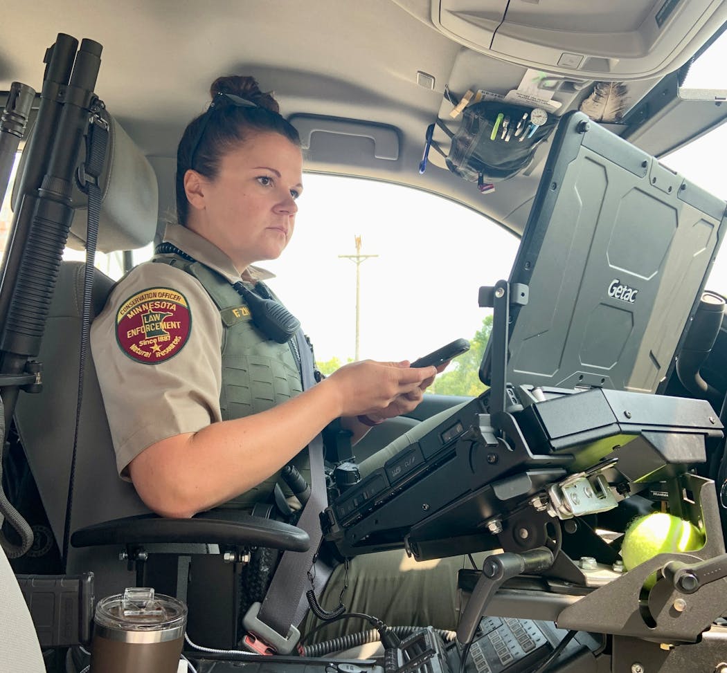 Znajda is in her first year as a Minnesota conservation officer, working in the Osakis, Minn., area. Before this job, she was a police officer in East Grand Forks.