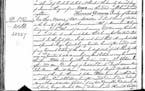 This undated public document from Massachusetts probate records provided by ancestry.com, shows a portion of Paul Revere's will. A three-year digitiza