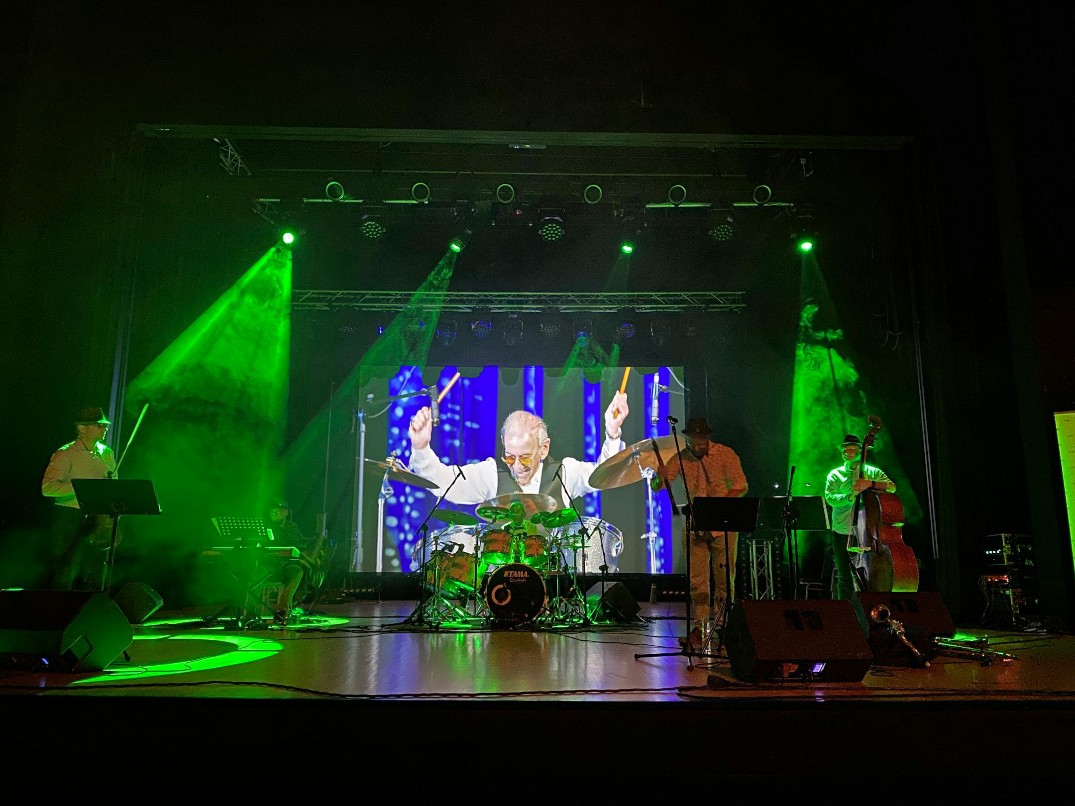 Saul Dreier and his Holocaust Survivor Band performing in Grodzisk Mazowiecki, a town in central Poland, in 2022. MUST CREDIT: Courtesy of Justyna Kołaczek
