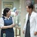 Alex Borstein as dyspeptic nurse Dawn, left, with Laurie Metcalf in "Getting On."