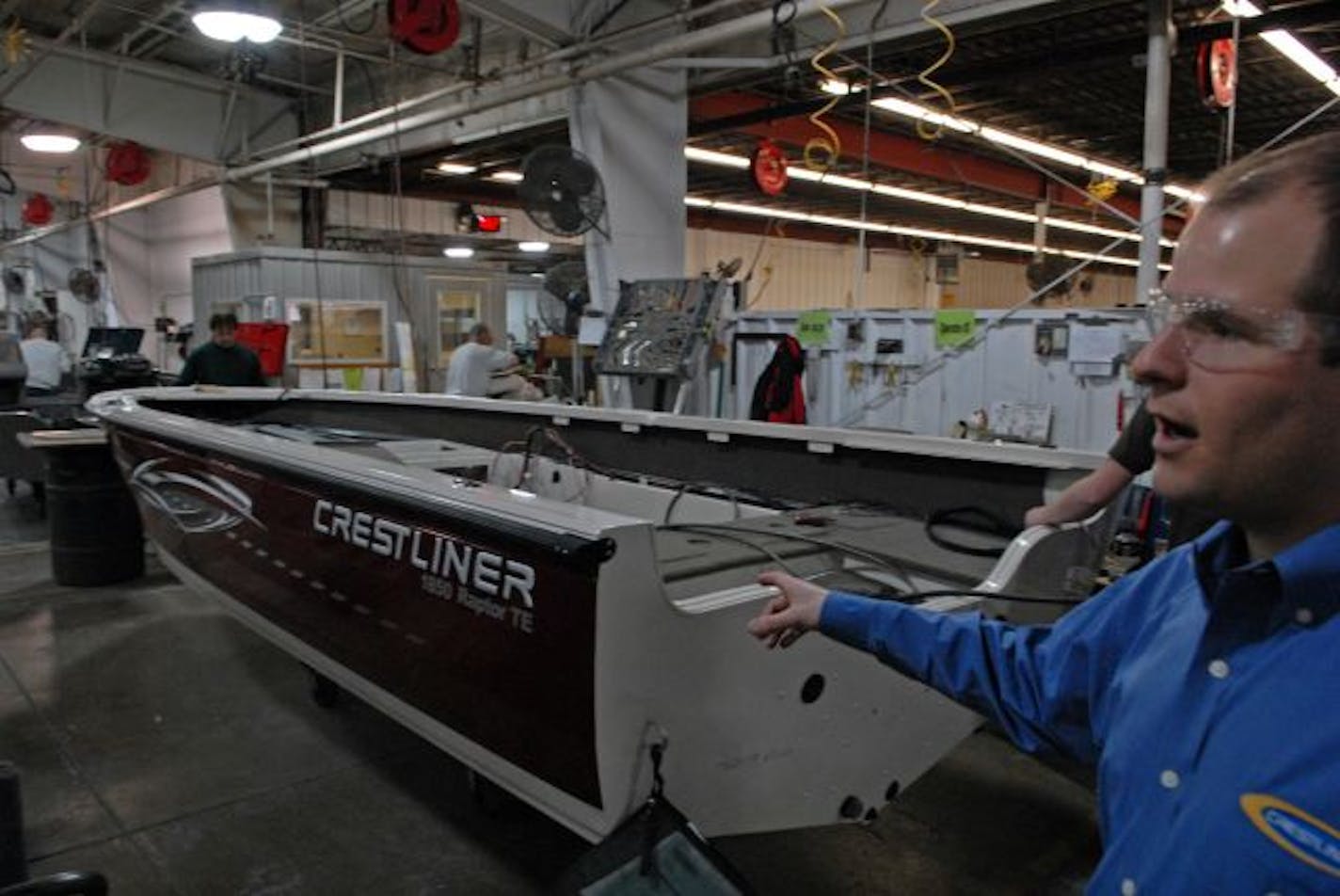 Bryan Burns, presdident of Crestliner, said the storied boatmaker in Little Falls will continue building high-quality craft, but not in Little Falls.