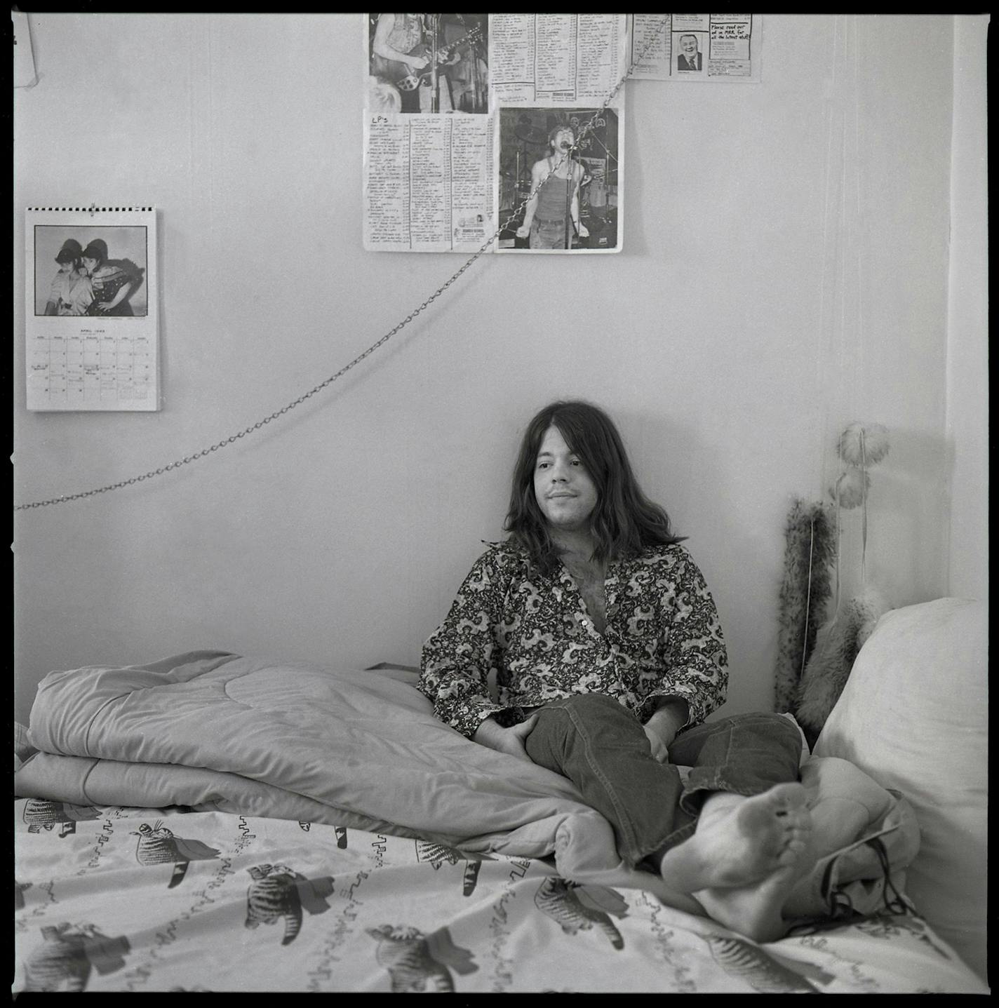 Grant Hart 1985, Boston Tour with H&#xb8;sker D&#xb8;. Photo Kathy Chapman