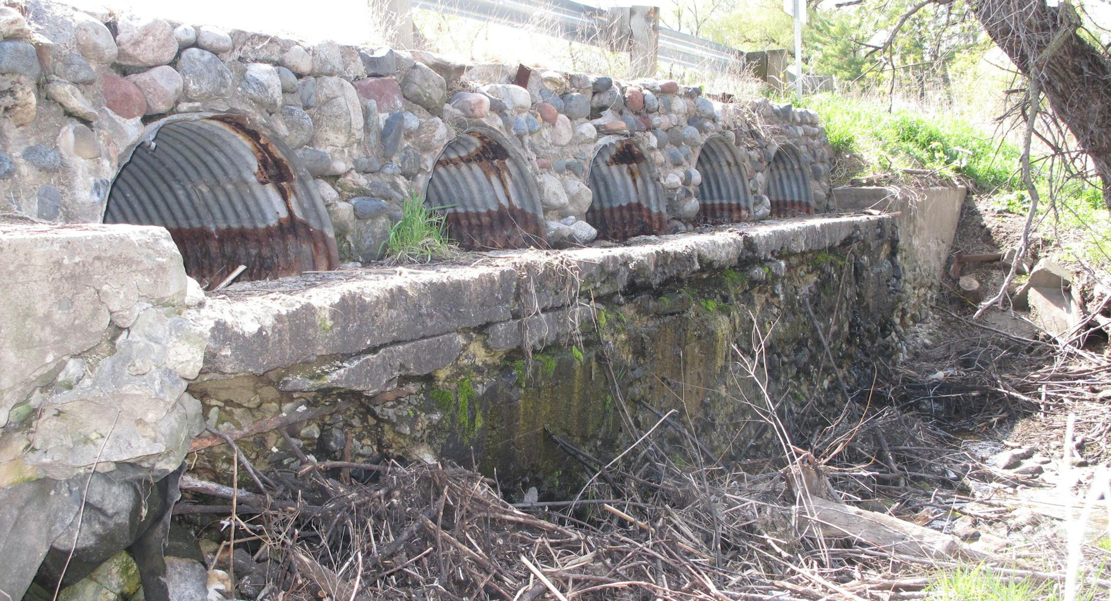 In high water years, like this one, the five culverts at the north end of Bald Eagle Lake funnel overflow into Clearwater Creek. The entire structure is falling apart, said City Engineer Jay Kennedy.