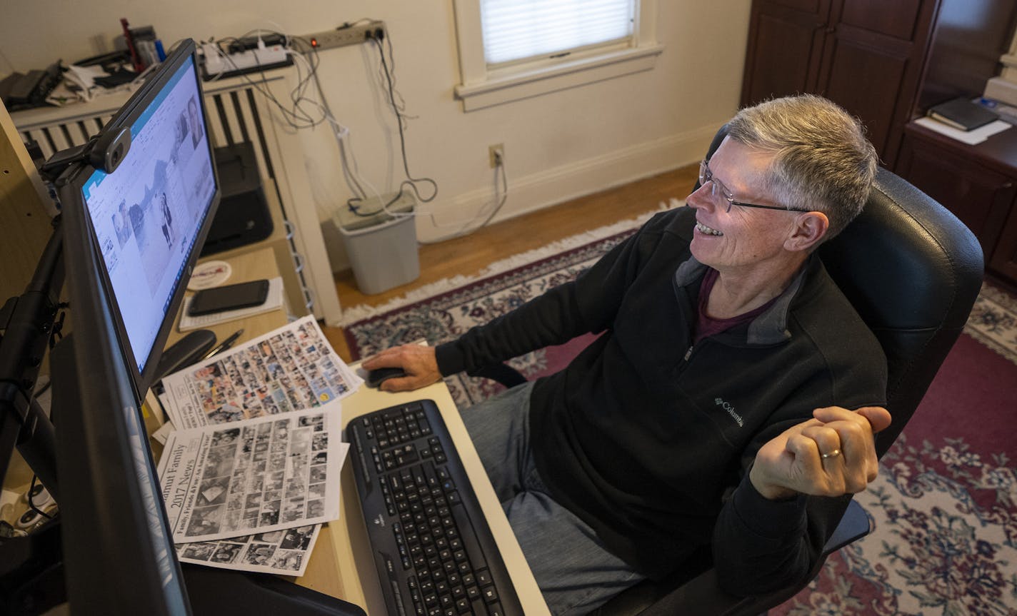 Chris Balamut, who took over the family Christmas letter about about 30 years ago, produces the letter in his home office in St. Paul. He still produces an elaborate, multi-page letter every year in newspaper style, which he mails to 125-130 people.