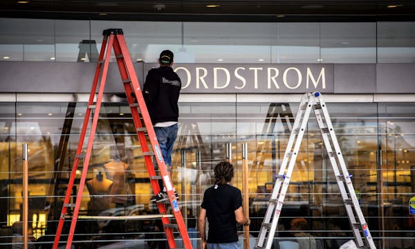Signs over the door at the new Nordstrom Ridgedale, Minnetonka.