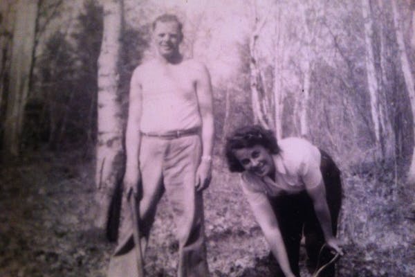 The author’s grandparents, John and Esther Fandrem of Ishpeming, Michigan, pictured in 1942.
