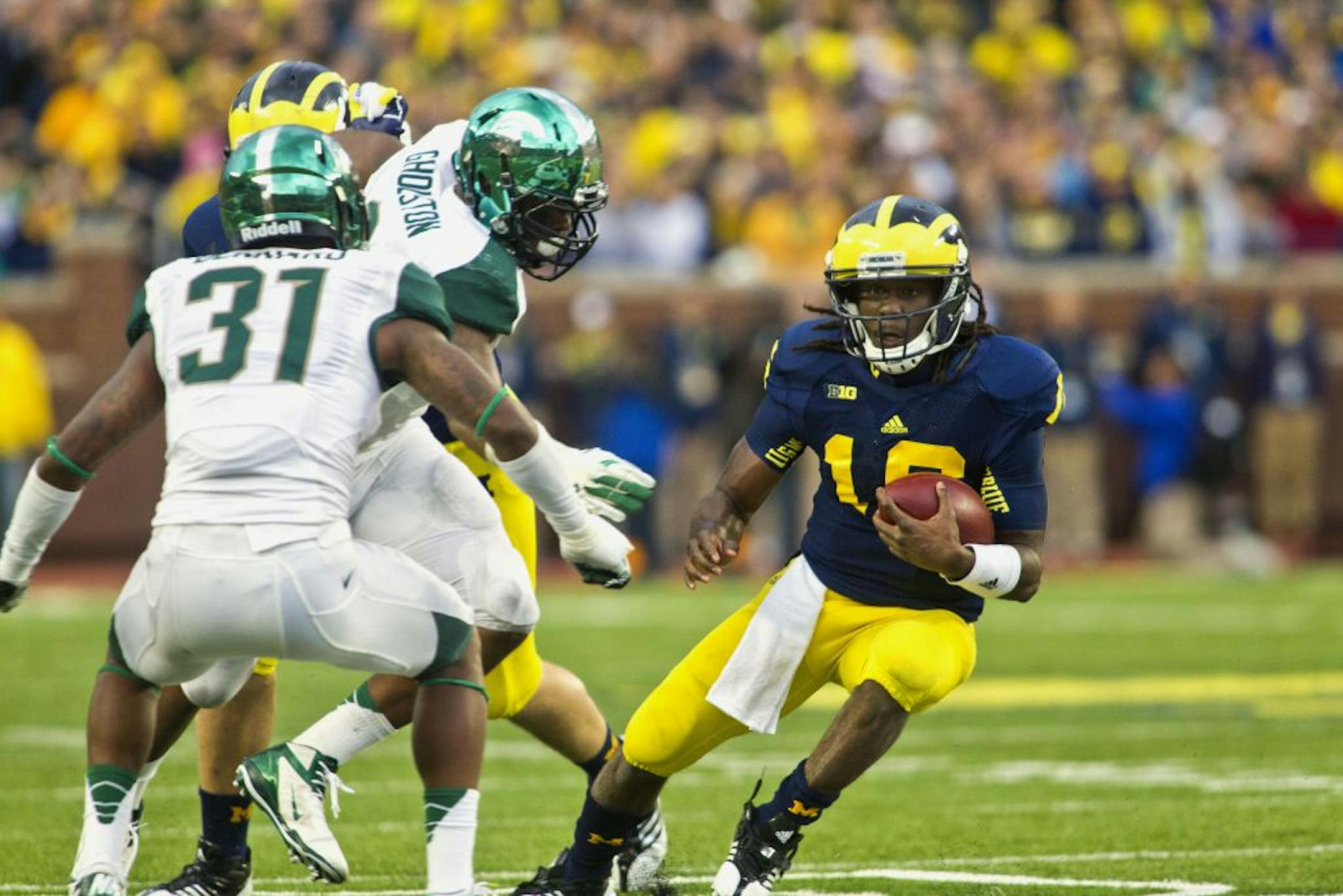 Michigan quarterback Denard Robinson was drafted as a receiver