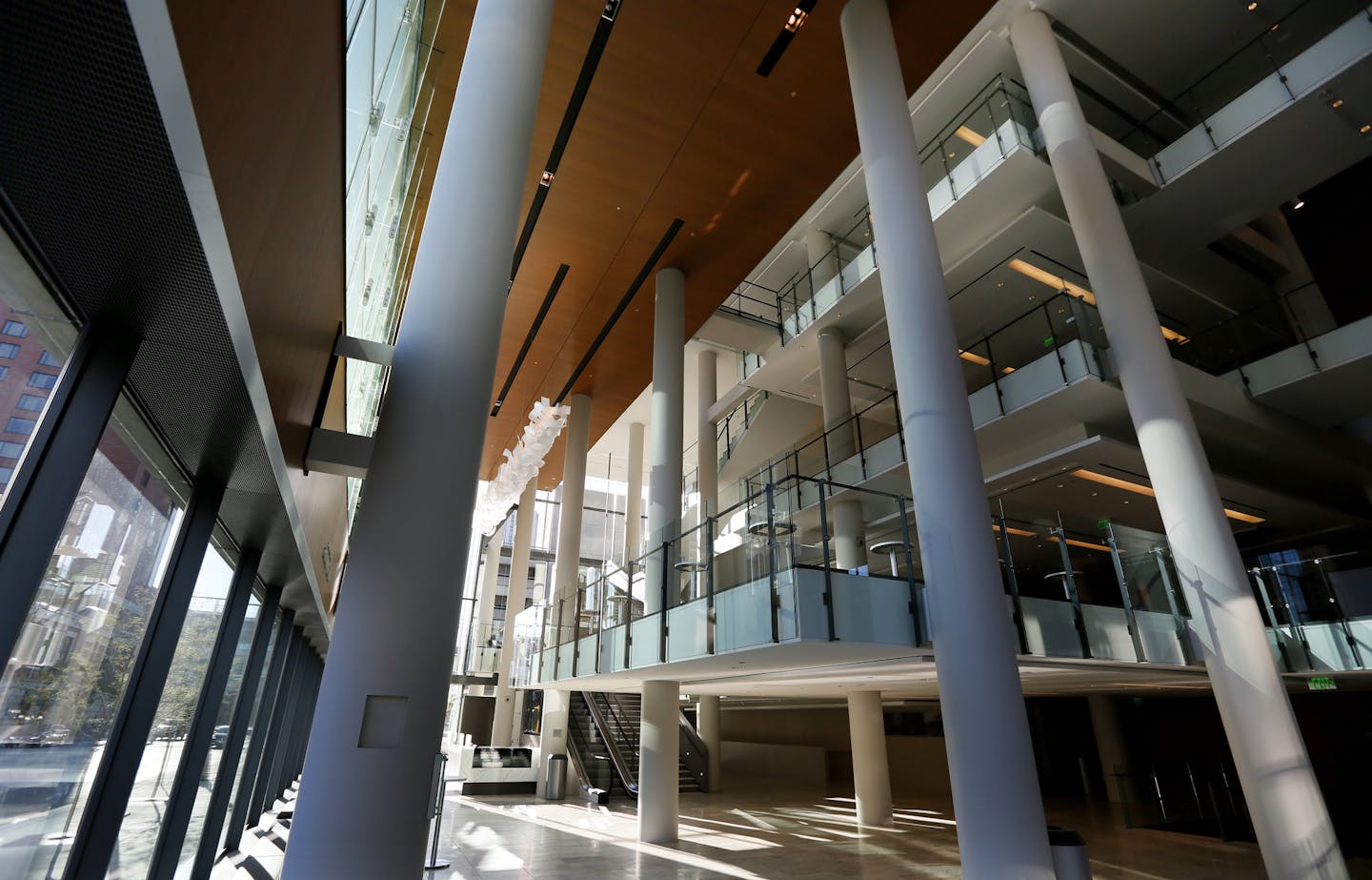 First look at the New Orchestra Hall. The Roberta Mann Grand Foyer is open on all four levesl with large glass walls open to the city. ] BRIAN PETERSON &#x201a;&#xc4;&#xa2; brianp@startribune.com Minneapolis, MN - 09/08//2013