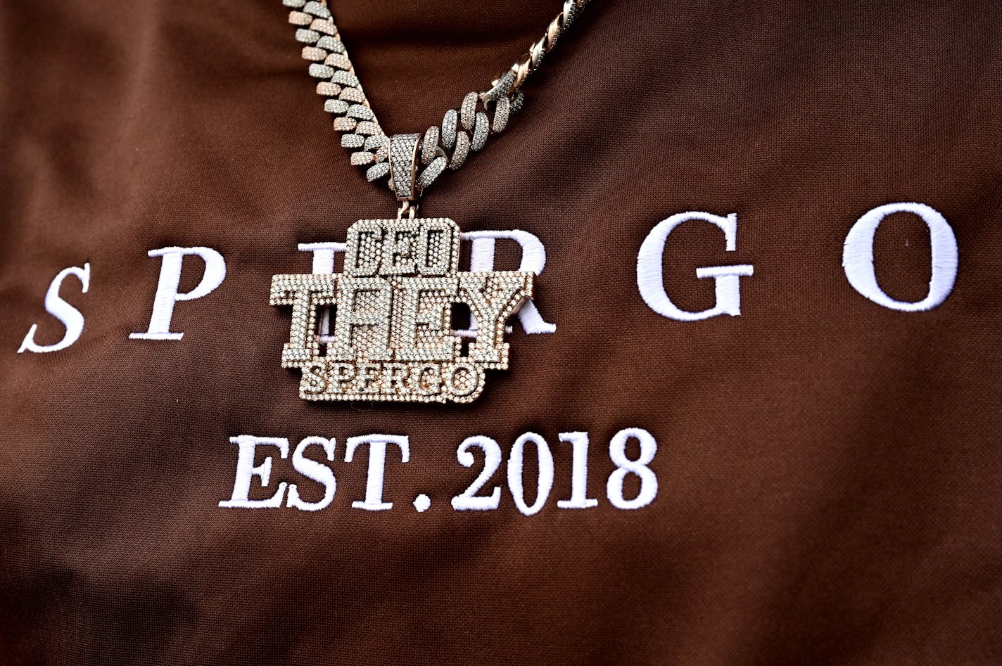 "I wanted to be a light to the youth," says Trey Brown of his decision to start Spergo, his clothing line. Fans include Sean "Diddy" Combs and the Philadelphia 76ers. MUST CREDIT: Washington Post photo by Marvin Joseph.