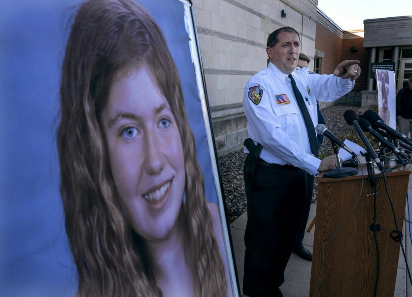 Barron County Sheriff' Chris Fitzgerald spoke to members of the media during a news conference Wednesday about 13-year-old Jayme Closs, who has been missing since her parents were found dead in their home.