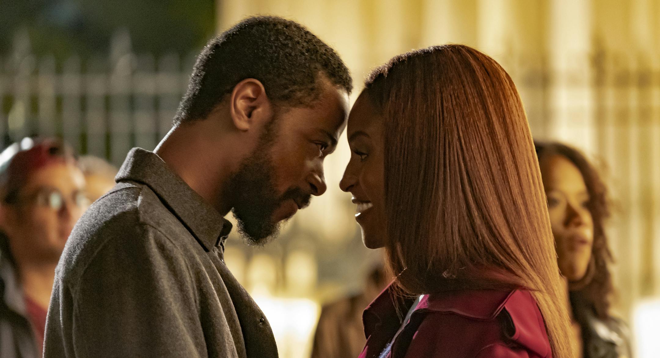 (from left) Michael Block (LaKeith Stanfield) and Mae Morton (Issa Rae) in "The Photograph," written and directed by Stella Meghie.
Emily Aragones / Universal Pictures