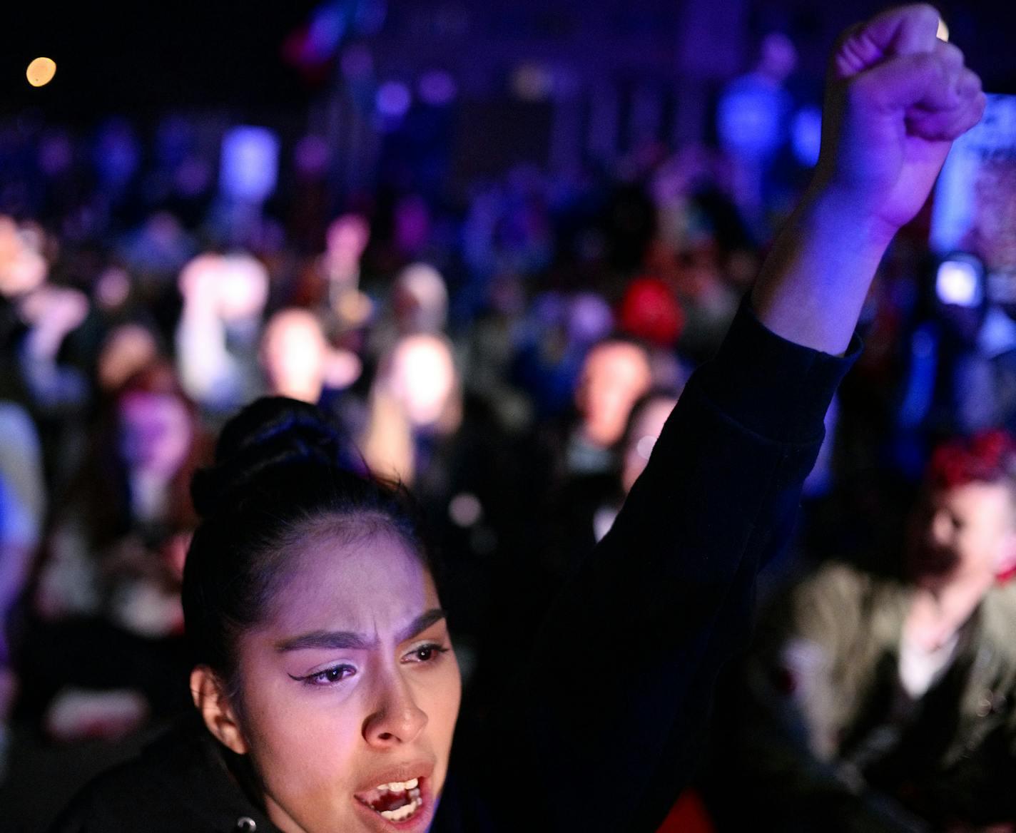 Protesters blocked I-94 in Minneapolis to protest the election of Donald Trump.