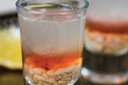 The Monkey Brains Shot is inspired by the movie "28 Days Later." From "The Horror Movie Night Cookbook" by Richard S. Sargent (Ulysses, 2023).