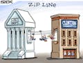 Sack cartoon: The Clinton Foundation