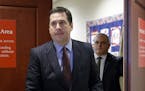 House Intelligence Committee Chairman Rep. Devin Nunes, R-Calif. arrives to give reporters an update about the ongoing Russia investigation, Wednesday