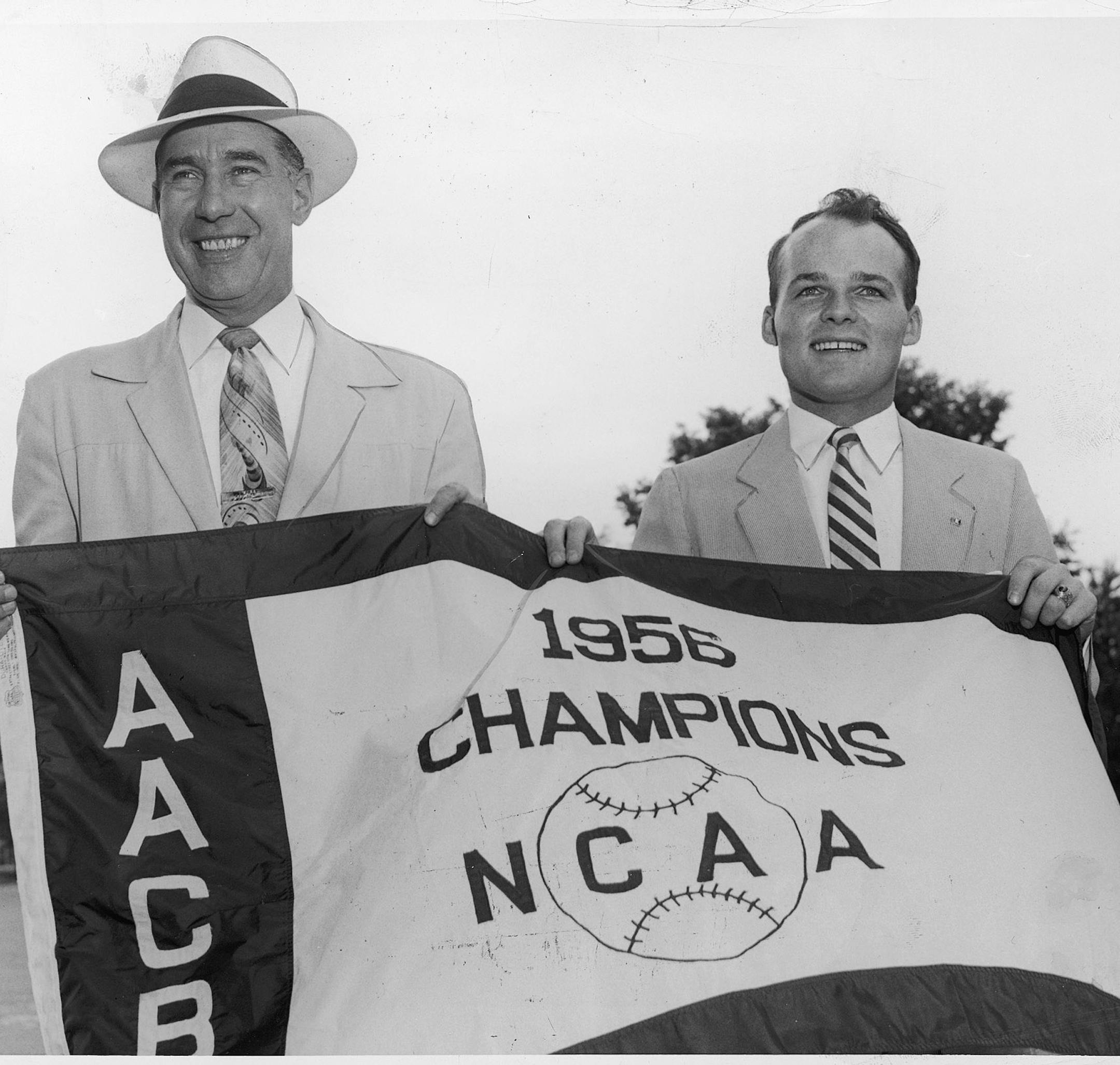 Gopher History Project, Baseball Coach Dick Siebert and pitcher Jerry Thomas, NCAA Champions 1956