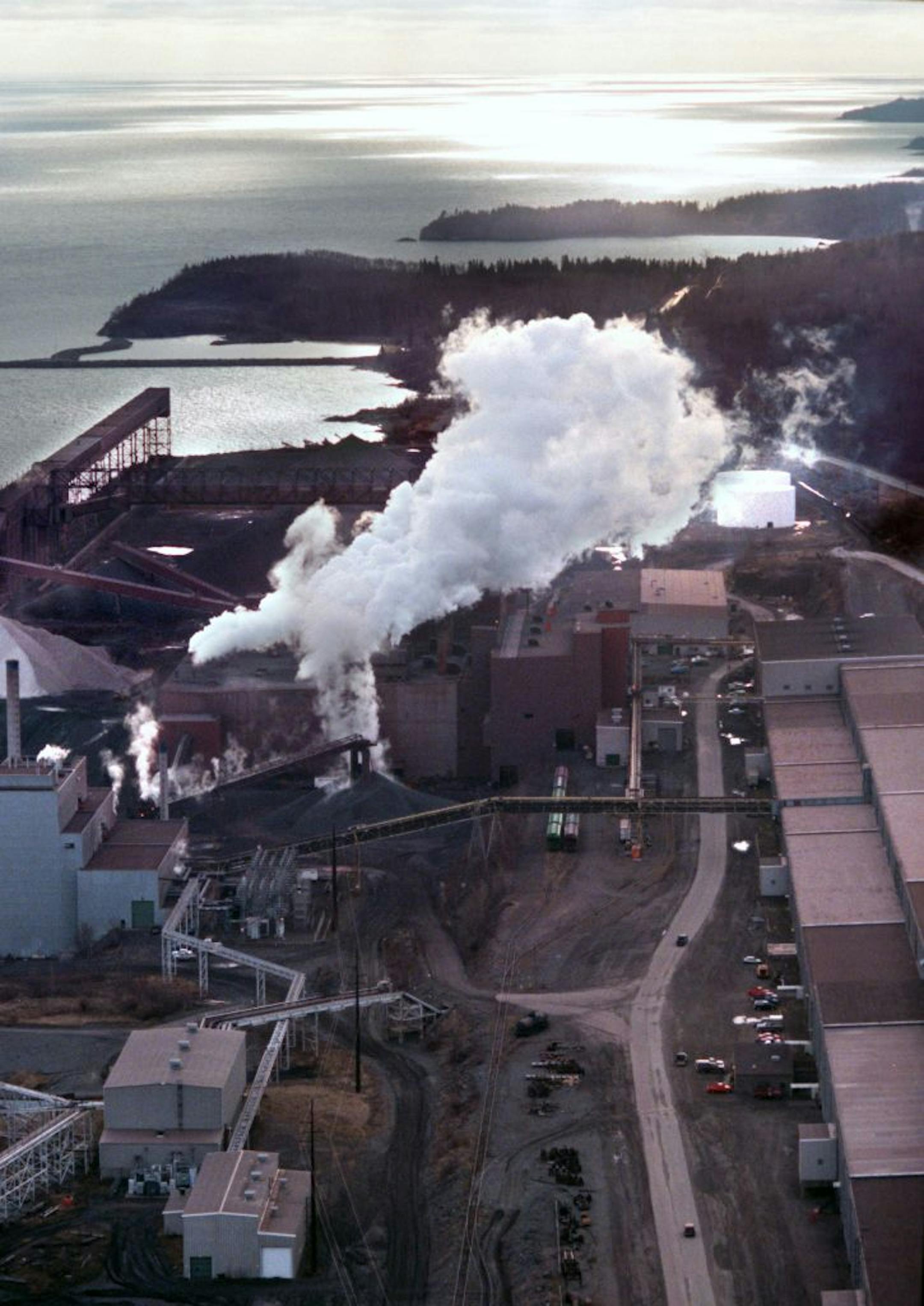 Fly over the Northshore Mining operation %% -- Northshore Mining operations (partial) in Silver bay, Mn. (looking south down Hy 61).