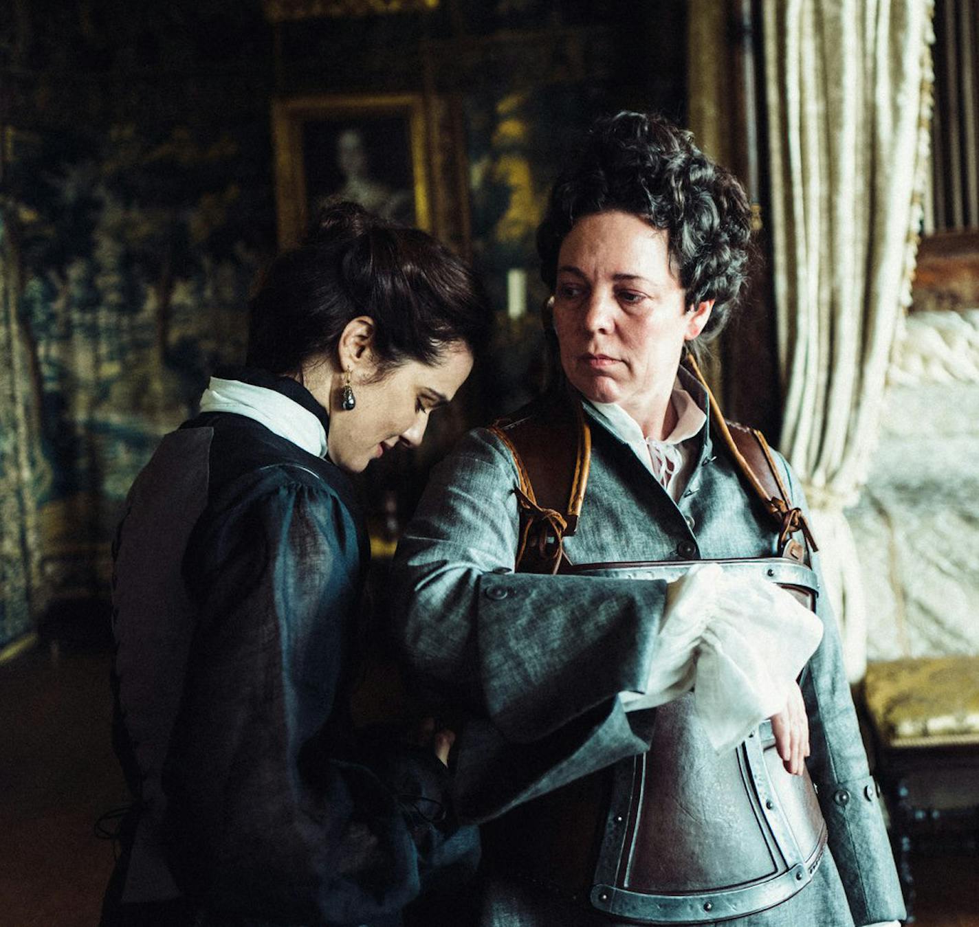 Rachel Weisz and Olivia Colman in "The Favourite."