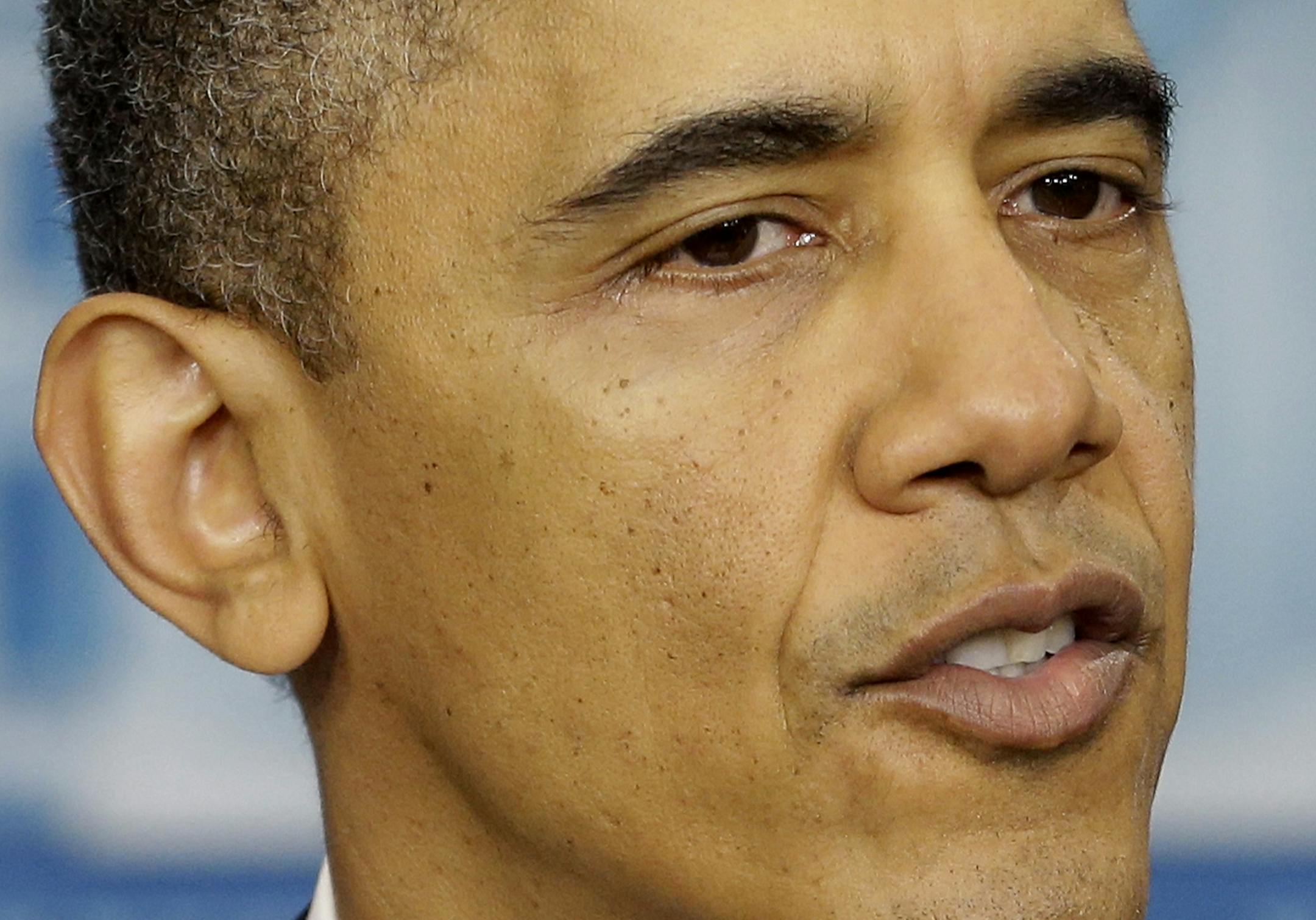 FILE - In this Dec. 20, 2013 file photo, President Barack Obama speaks during an end-of-the year news conference in the Brady Press Briefing Room at the White House in Washington. The president is hosting a series of meetings this week with lawmakers, privacy advocates and intelligence officials as he nears a final decision on changes to the government's controversial surveillance programs. (AP Photo/Pablo Martinez Monsivais, File)