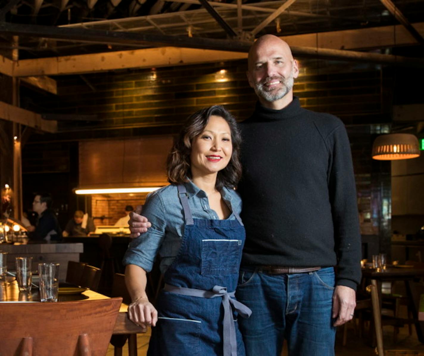 Young Joni co-owners Ann Kim and Conrad Leifur. Photographed at Young Joni on Thursday, February 23, 2017, in Minneapolis, Minn.  ] RENEE JONES SCHNEIDER ' renee.jones@startribune.com ORG XMIT: MIN1702231924027134