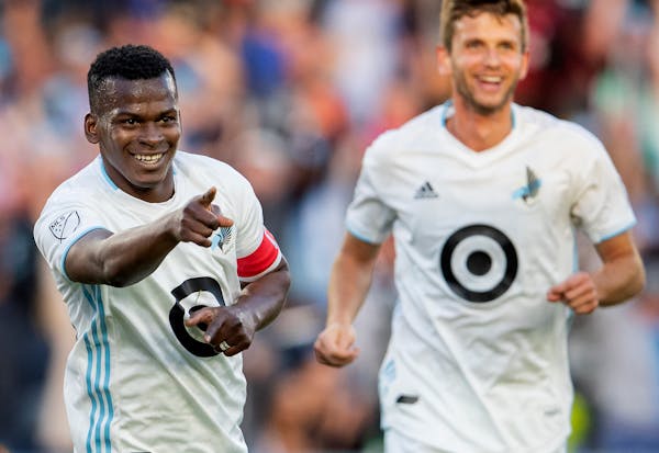 Darwin Quintero (25) of Minnesota United FC celebrated after scoring a goal in the second half last week.
