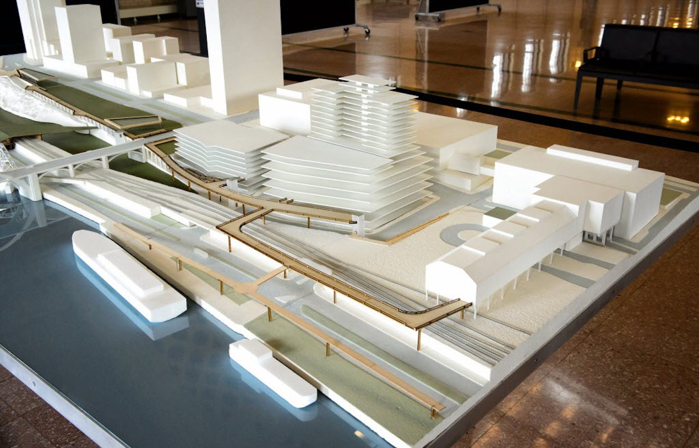 A 3D model of the St. Paul River Balcony, which was displayed last year at Union Depot in downtown St. Paul.