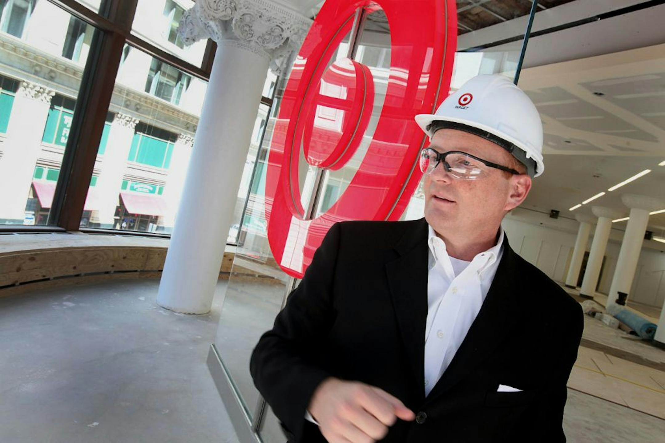 Target Corp., which reported strong growth in May, continues to expand. Executive Vice President John Griffith surveyed a store being built in Chicago.