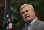 Tom Emmer announced his bid for the 6th Congressional District seat at River Front and Lions Park in Delano Wednesday evening.