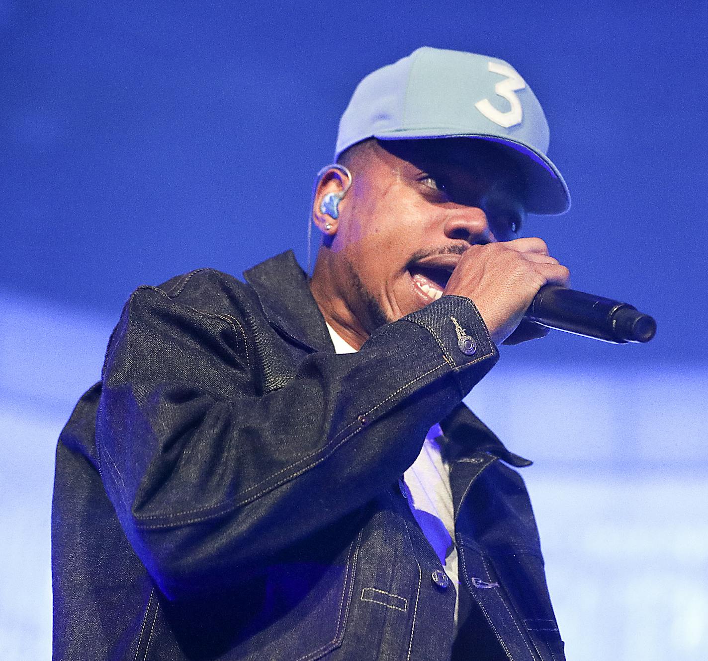 Chance plays to a sold out crowd at the Xcel Energy Center, May 12, 2017. Concert review of Chance the Rapper, whose concert Friday at Xcel Center sold out in a couple hours and follows his win as the Grammys' best new artist and his $1 million donation to schools in his native Chicago. ORG XMIT: MIN2017051222241855