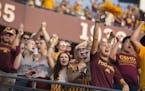 Minnesota fans cheered on the Gophers football team as they took on Buffalo at TCF Bank Stadium on August 31