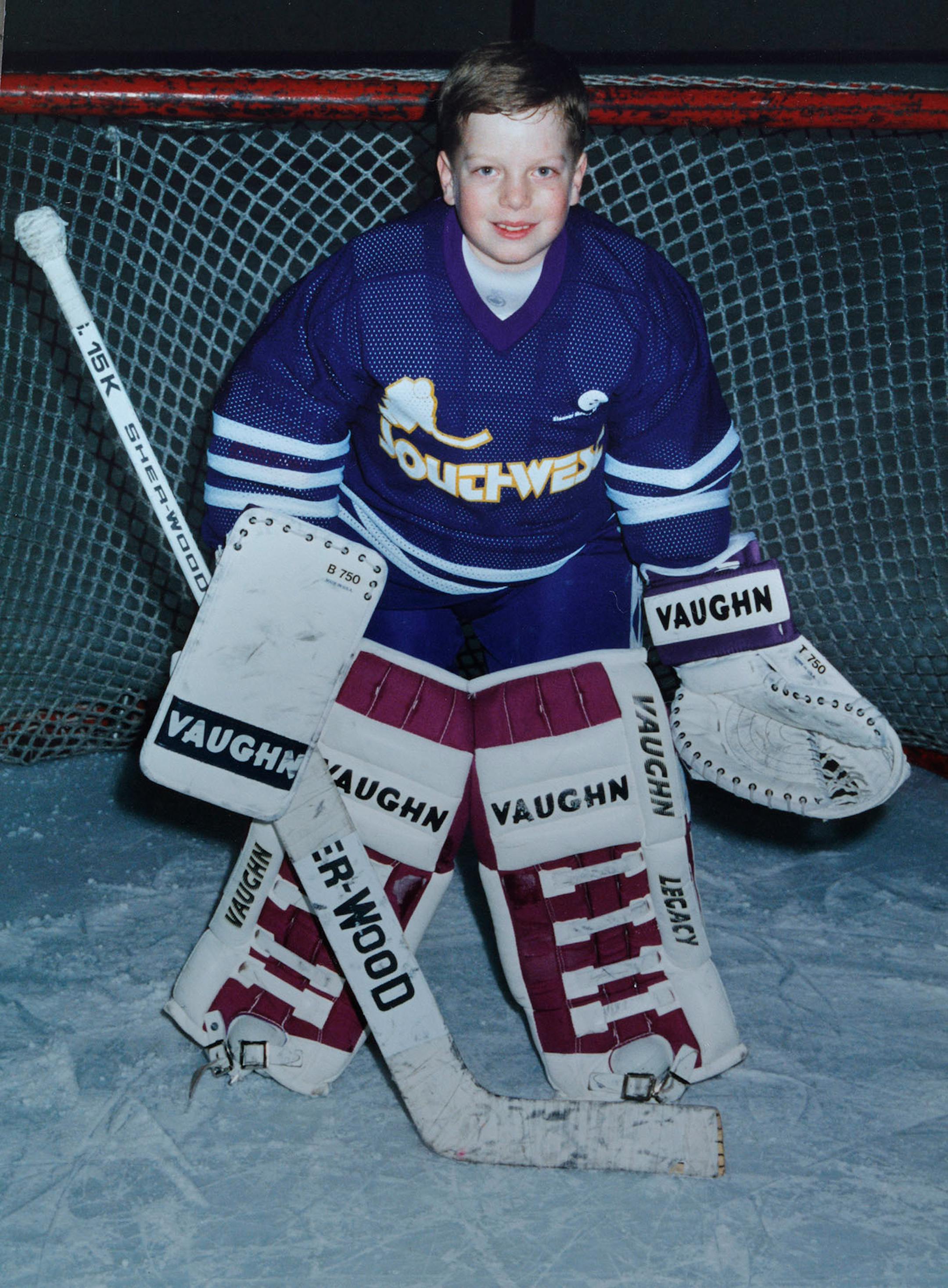 Eric Dayton played goalie during his young hockey career.