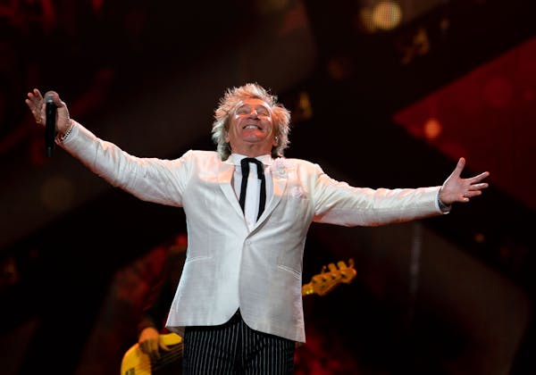 Sir Rod Stewart performs in concert on Friday at Xcel Energy Center in St. Paul.
