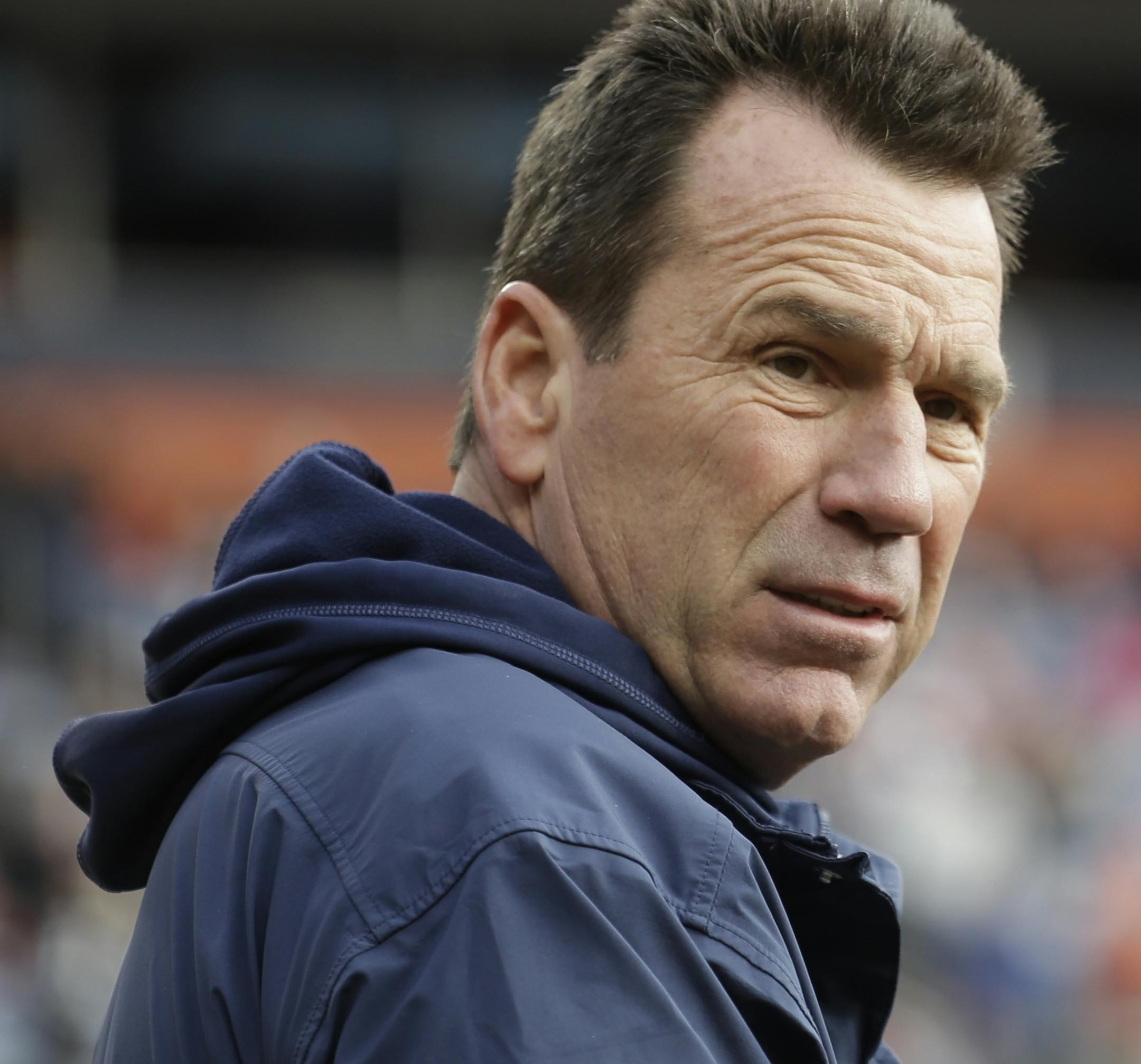 Denver Broncos head coach Gary Kubiak stands on the field during warmups before an NFL football game against the Oakland Raiders, Sunday, Jan. 1, 2017, in Denver. (AP Photo/Jack Dempsey) ORG XMIT: OTK