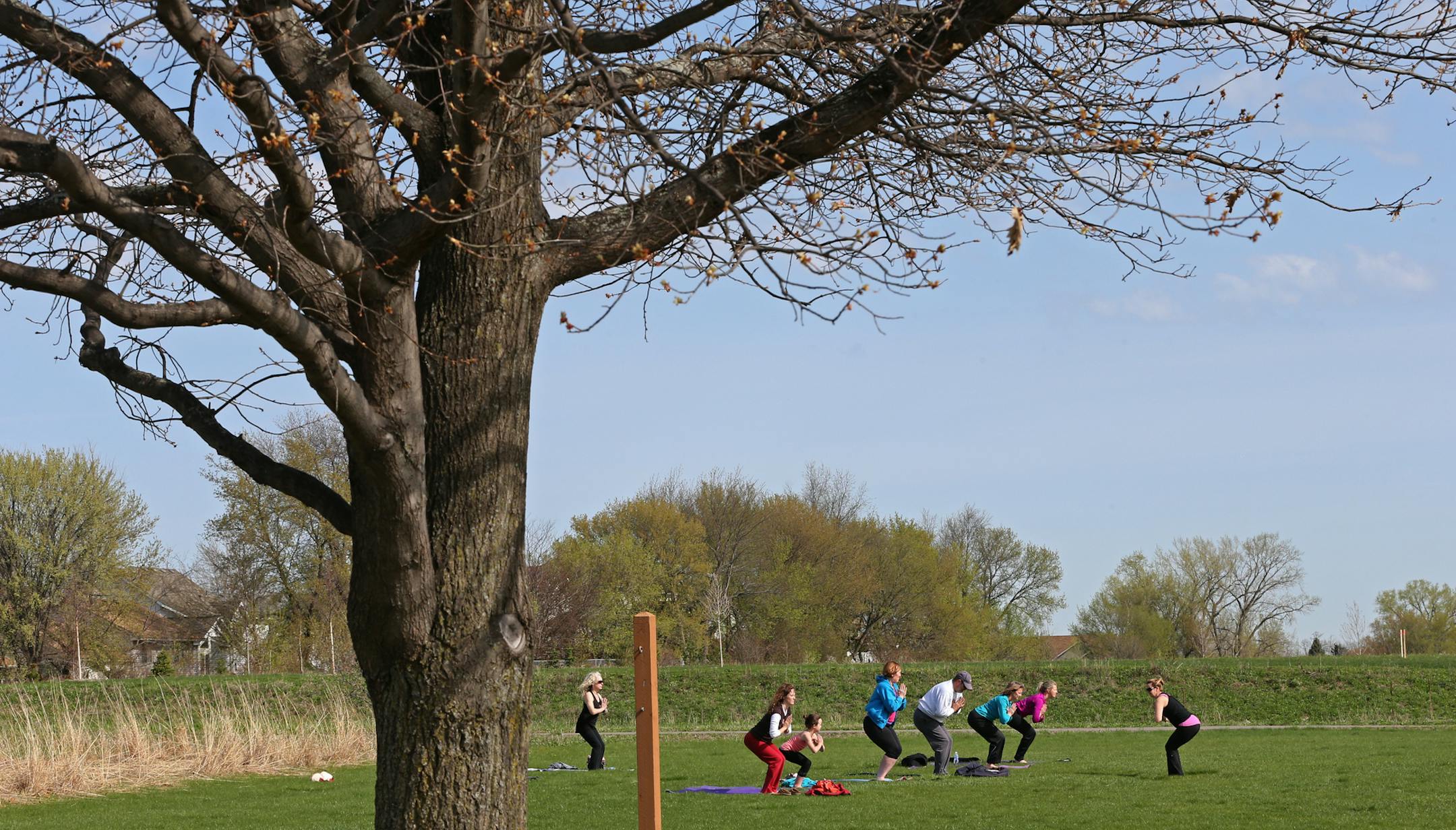 The Nature Fest 5th birthday celebration at the McColl Pond Environmental Learning Center featured outdoor yoga, kite making and environmental displays during the event on 5/10/14. The McColl Pond Environmental Learning Center in Savage, hailed as a groundbreaking way to educate the community about environmental issues when it opened in 2009, is celebrating its fifth "birthday." We'll look at how the first five years have gone and how well it's achieving its mission.] Bruce Bisping/Star Tribune