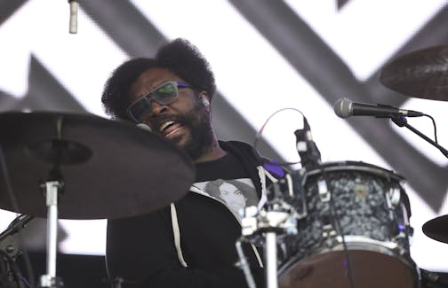 The Rootsí drummer Ahmir ìQuestloveî Thompson on the Main Stage Sunday evening at Soundset 2016. ] JEFF WHEELER ï jeff.wheeler@startribune.com The ninth annual Soundset hip-hop festival took place in its new location at the Minnesota State Fairgrounds Sunday, May 29, 2016 in Falcon Heights.