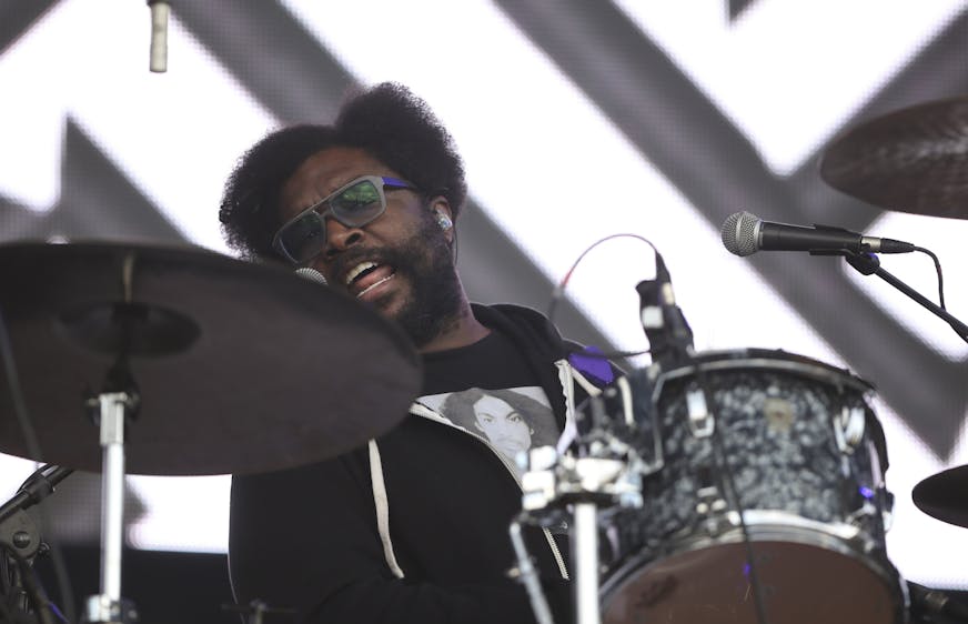 The Rootsí drummer Ahmir ìQuestloveî Thompson on the Main Stage Sunday evening at Soundset 2016. ] JEFF WHEELER ï jeff.wheeler@startribune.com The ninth annual Soundset hip-hop festival took place in its new location at the Minnesota State Fairgrounds Sunday, May 29, 2016 in Falcon Heights.