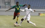 Frantz Pangop, left, competing in league play in Cameroon. He will join Minnesota United for the upcoming 2018 MLS season.