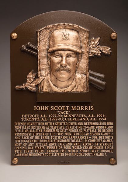 Jack Morris' Hall of Fame plaque in Cooperstown, N.Y.