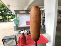 Corn dog from the Minnetonka Drive In in Spring Park.