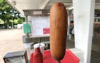 Corn dog from the Minnetonka Drive In in Spring Park.