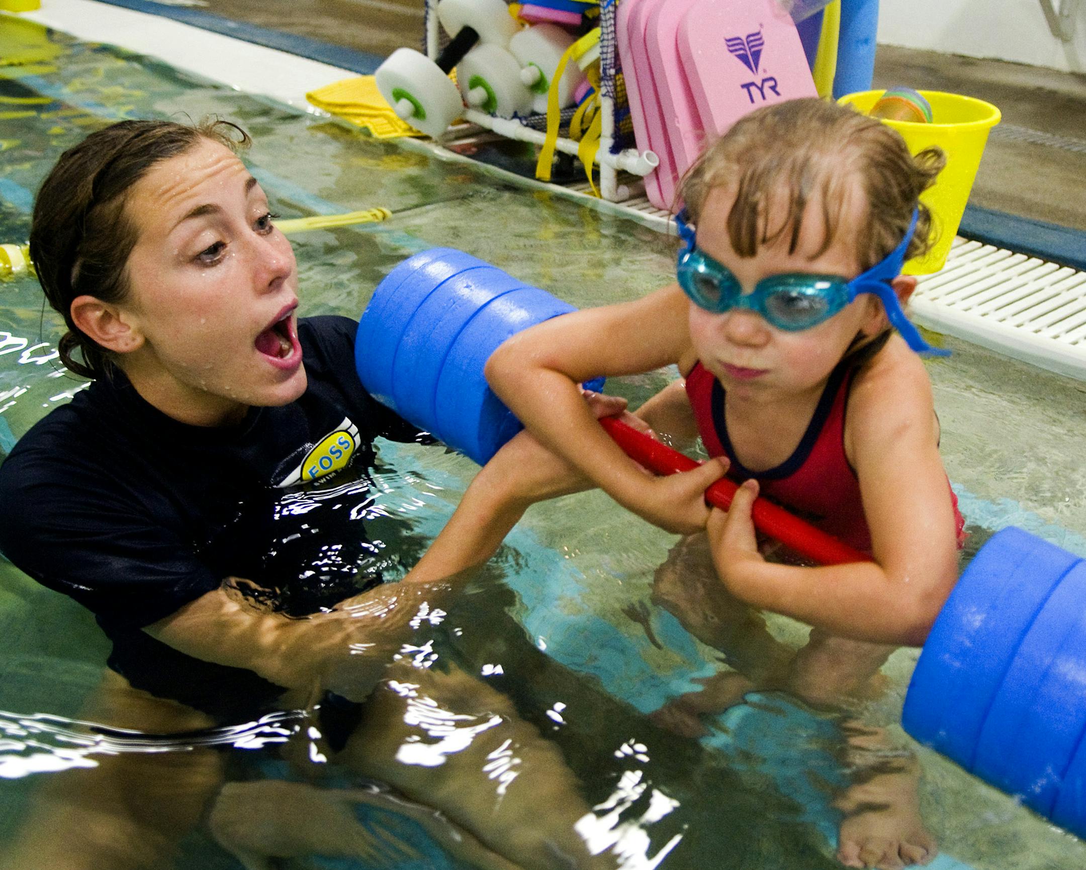 BRENDAN SULLIVAN • brendan.sullivan@startribune.com MAPLE GROVE - August 05, 2010 - (RITES OF PASSAGE - WORKING A SUMMER JOB) On Thursday, Carin Crego jumped into the pool one more time for her last day at her summer job. Crego, 18 of Champlin, has been a swim instructor at Foss Swim School in Maple Grove for several months. "The kids make it so much fun, their expressions are priceless," Crego said. "They get so excited over a simple high five." Crego's father found the job opening