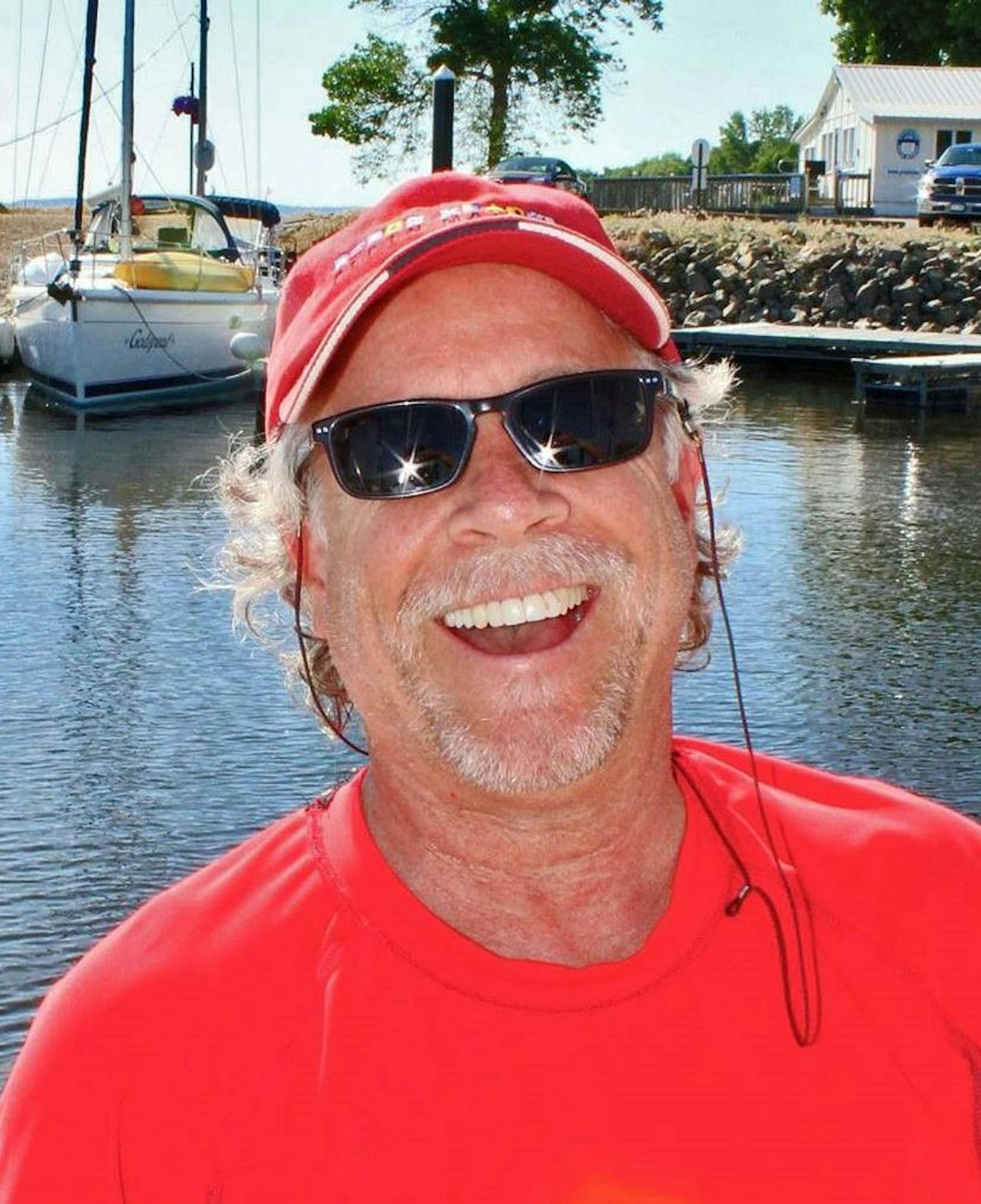 David Sheridan's favorite people gathered in his favorite place -- the waters of Lake Pepin -- to say farewell to the sailboat captain with the big personality and the big heart.