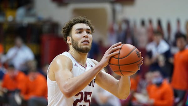 Indiana's Race Thompson (25) is one of several players with Minnesota ties in the transfer portal.