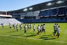 Minnesota United players practiced on March 10 at Allianz Field just a few days before games were halted due to the coronavirus pandemic.