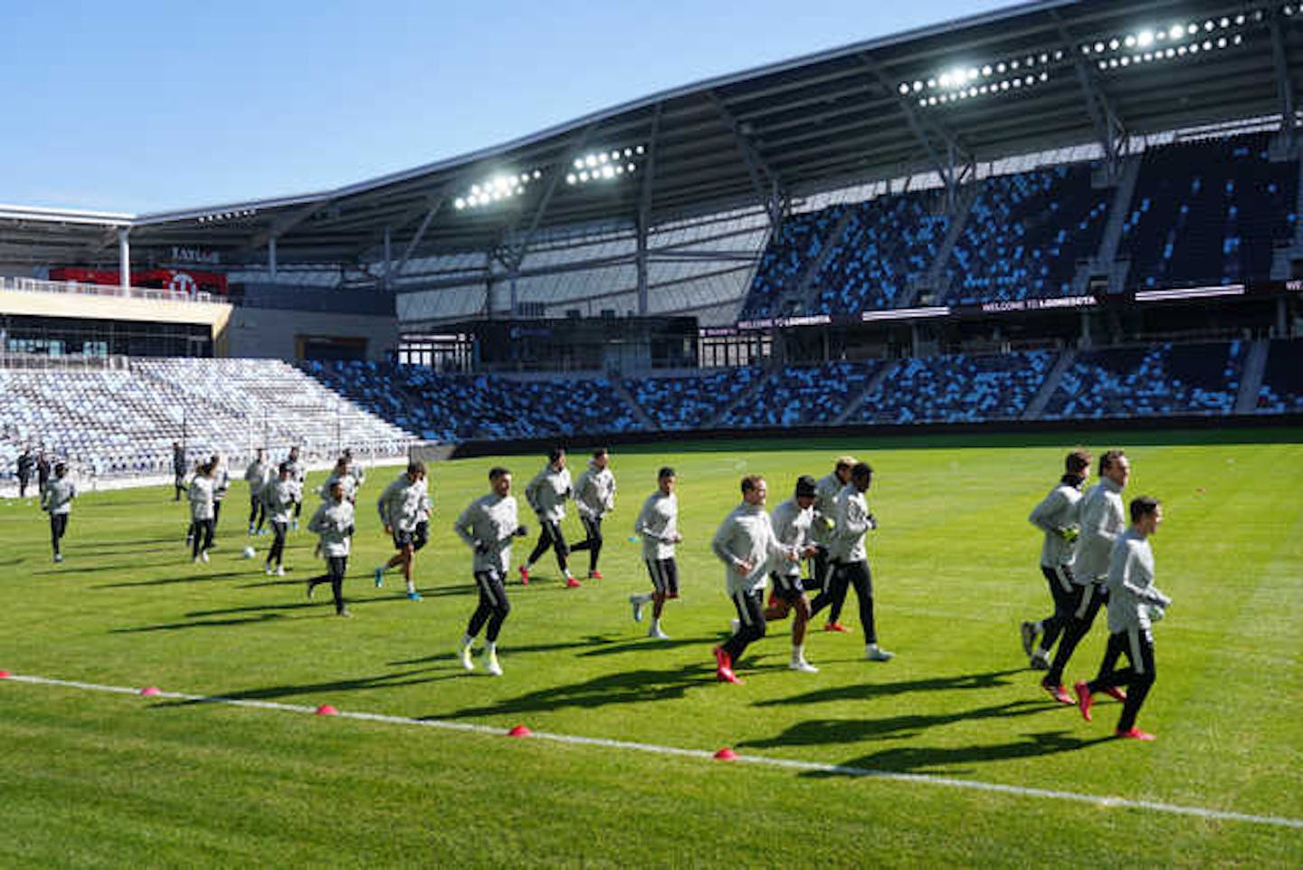 Minnesota United players practiced on March 10 at Allianz Field just a few days before games were halted due to the coronavirus pandemic.