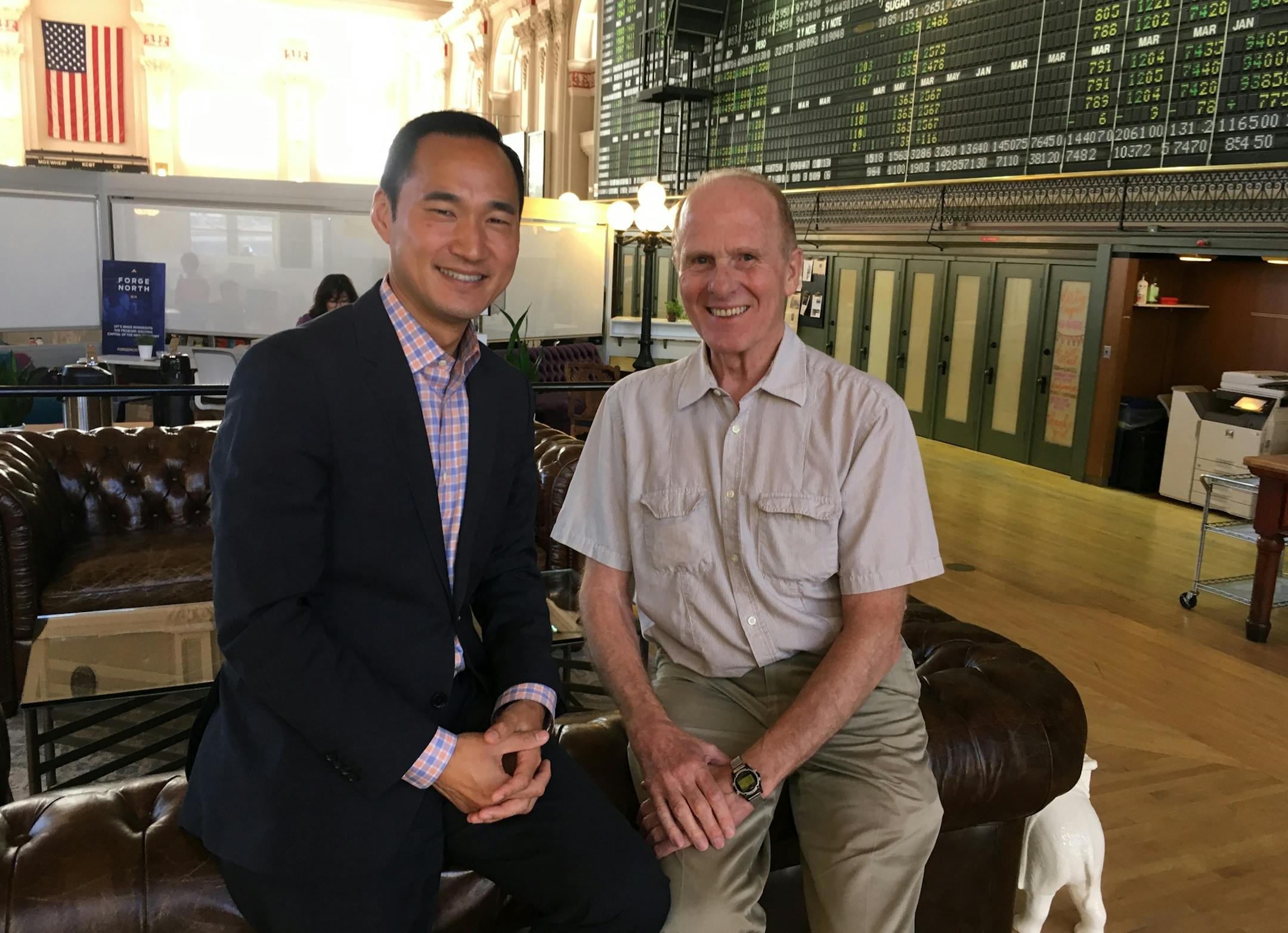 Gregg Mast, left, and John Dunlop will have key roles in the American Solar Energy Society's conference in the Twin Cities.