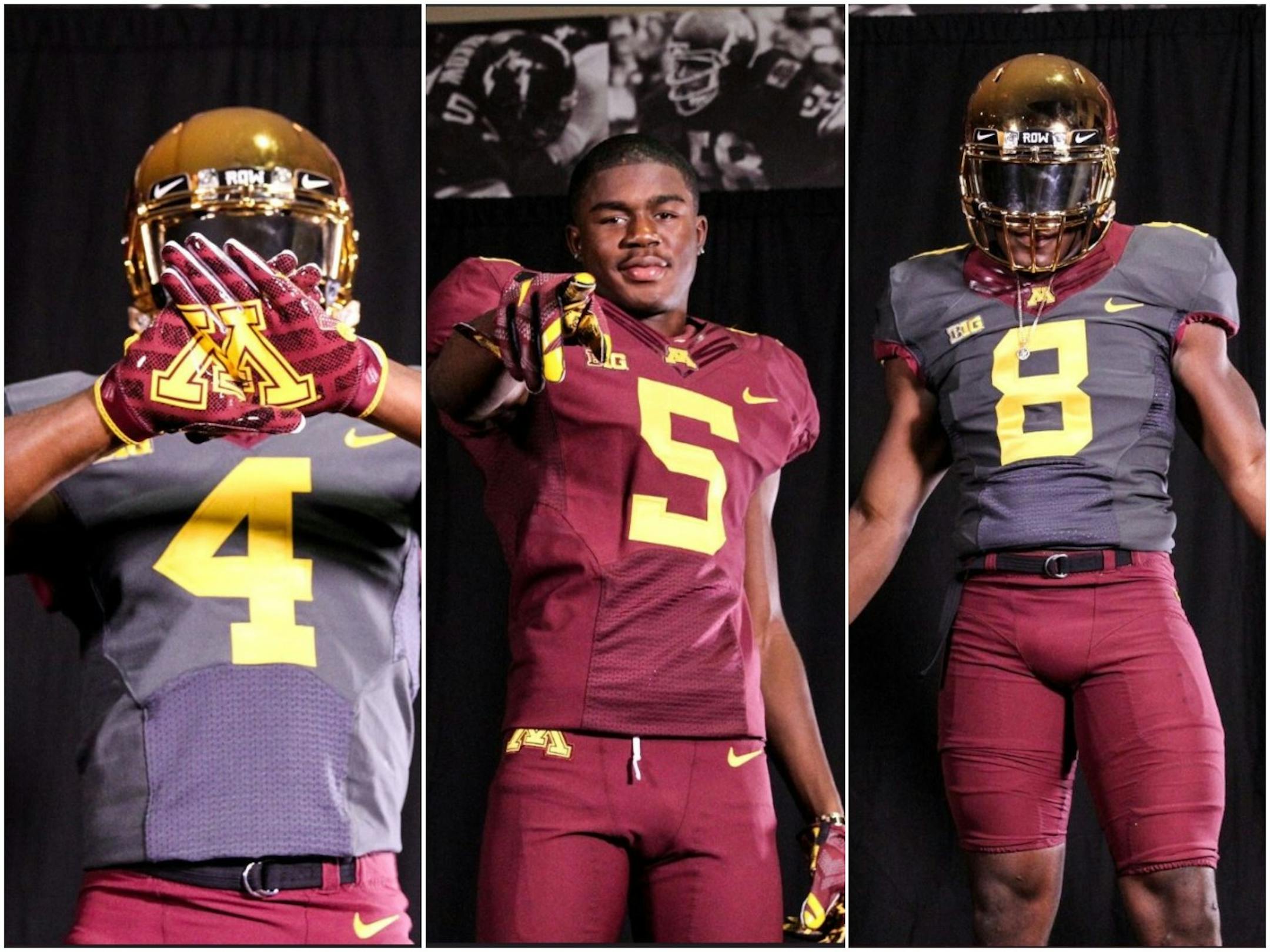 Solomon Brown (left to right), TJ Robinson, and James Gordon IV were among five defensive players to verbally commit to P.J. Fleck and the Gophers football program Sunday.