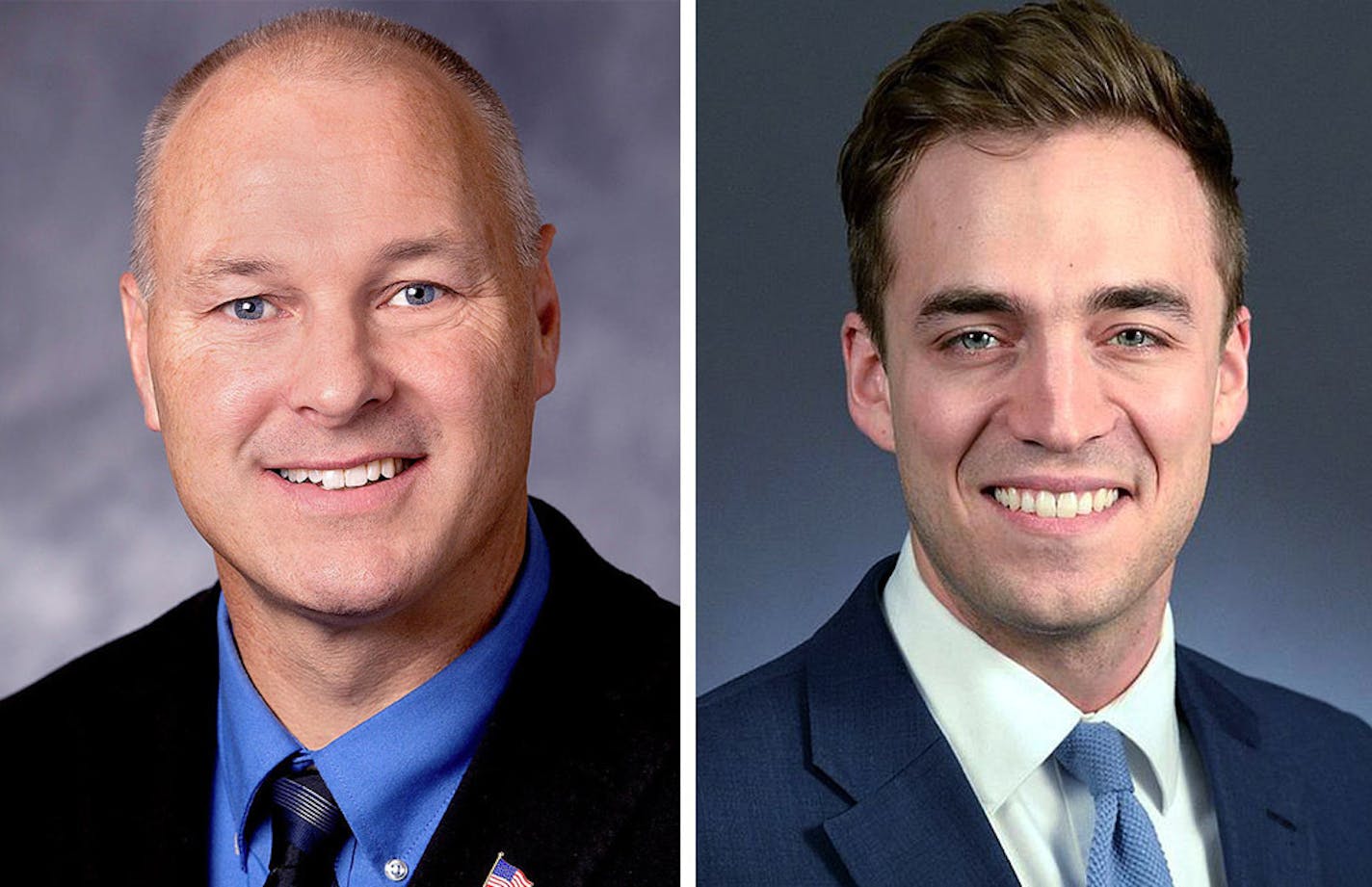 Pete Stauber, left, and Joe Radinovich are vying to represent Minnesota's Eighth Congressional District